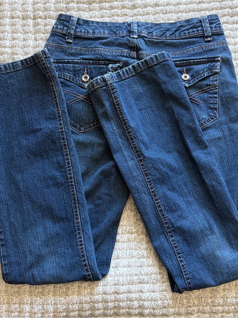 Sonoma Classic Women's Dark low rise bootcut Blue Denim Jeans